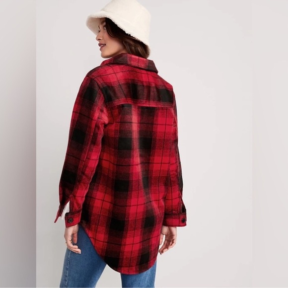Old Navy Red and Black Plaid Jacket - Picture 2 of 5